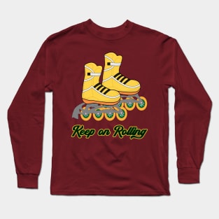 Yellow Roller Skates Long Sleeve T-Shirt